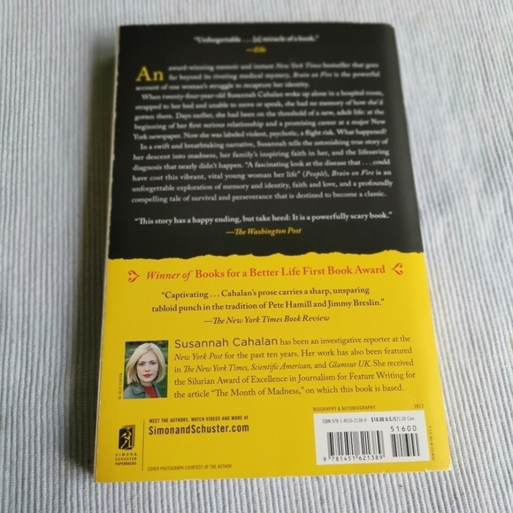 🔥3/$15🔥Brain on  Fire By Susannah Cahalan Paperback - Picture 2 of 3